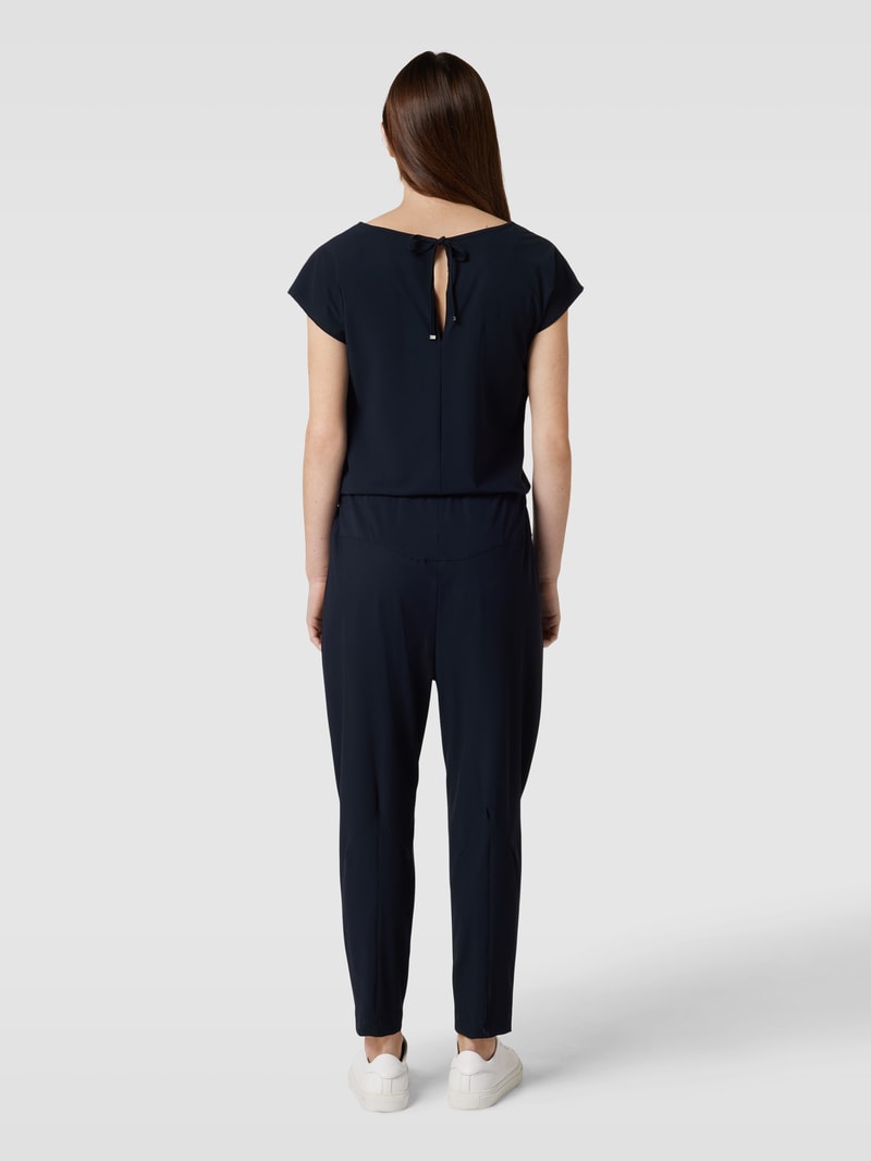 Jumpsuit mit V-Ausschnitt Modell 'GIRA' in marineblau