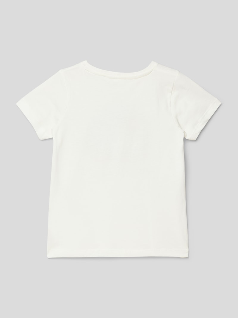 T-Shirt mit Motiv-Print in ecru