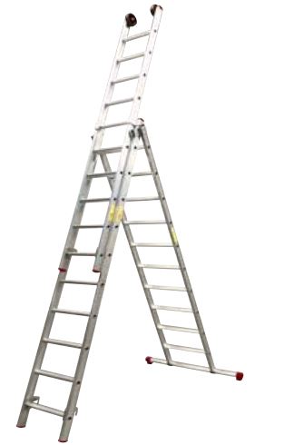 Little Jumbo 1250470314 Reform Ladder SuperPro 3 x 14 rette trinn med stabiliseringsstang