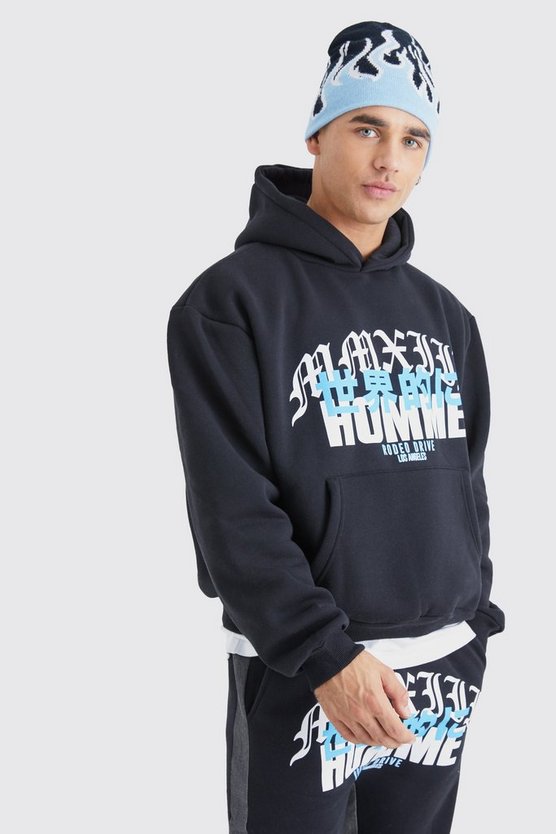Denim-Trainingsanzug mit Homme-Print