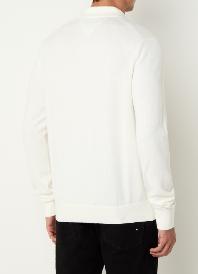 Polo Tommy Hilfiger de malha fina e corte regular em mistura de cashmere com logotipo.