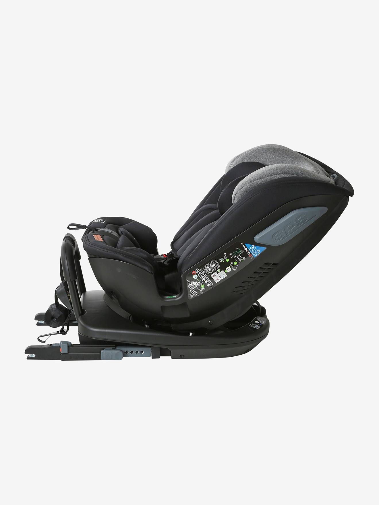 Vertbaudet Drehbarer i-Size-Kindersitz ROLL&SIT, 40-150 cm bzw. Gr. 1/2/3 - pack schwarz