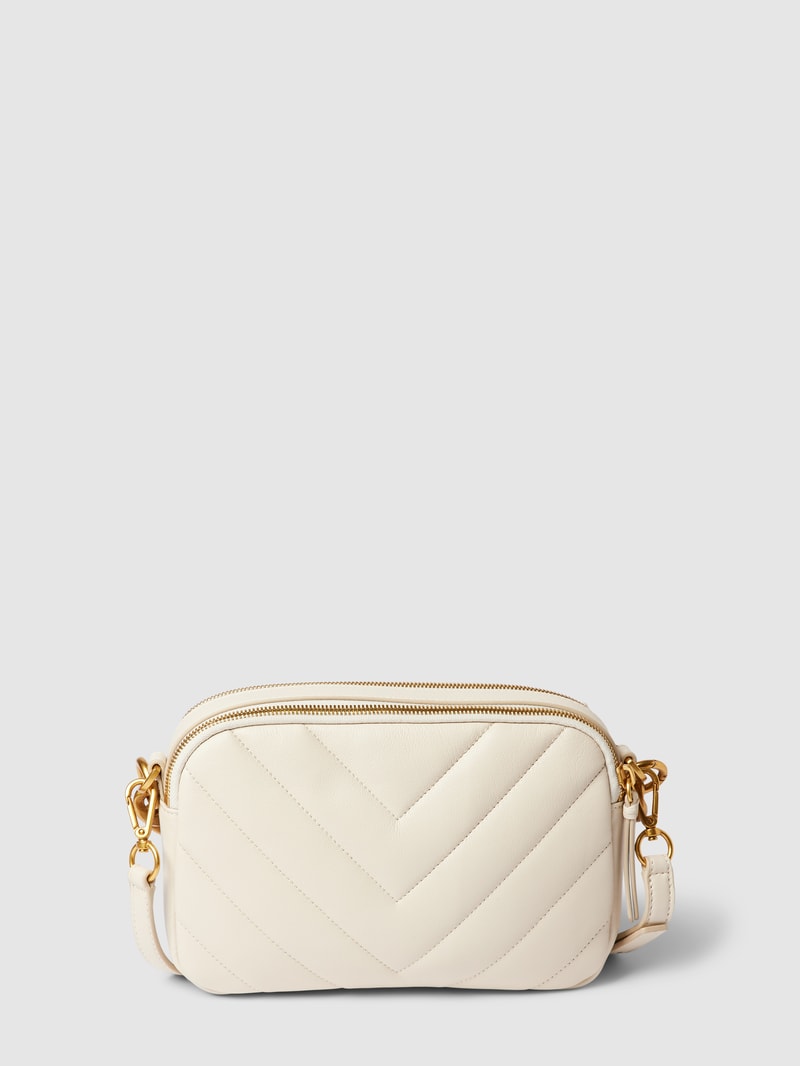 Umhängetasche mit Steppnähten in offwhite
