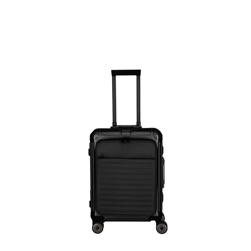 Travelite NEXT Trolley S mit Vortasche 4 Rollen (55cm) - Schwarz