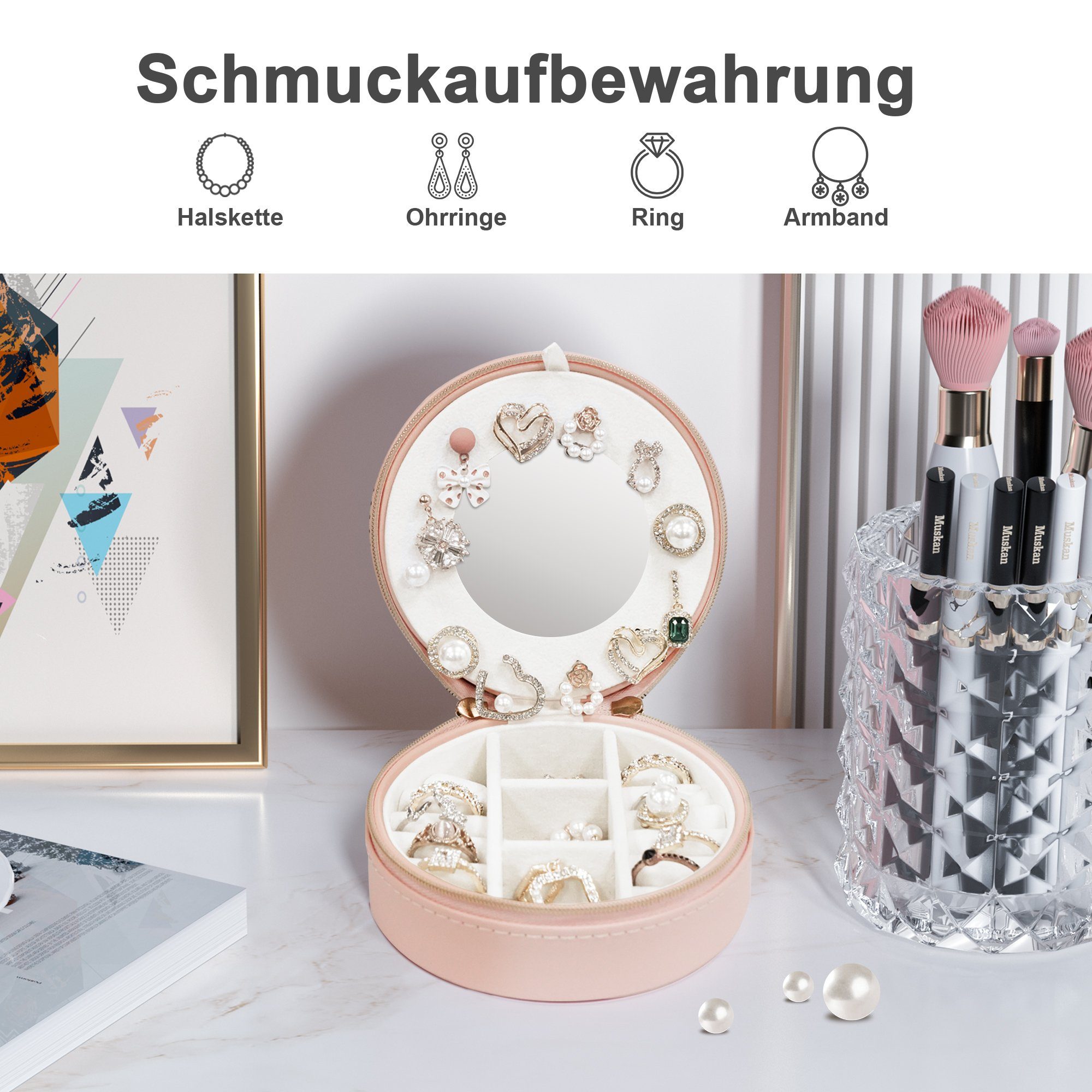 AdelDream Schmuckkasten Schmuckkästchen, Schmuck Organizer