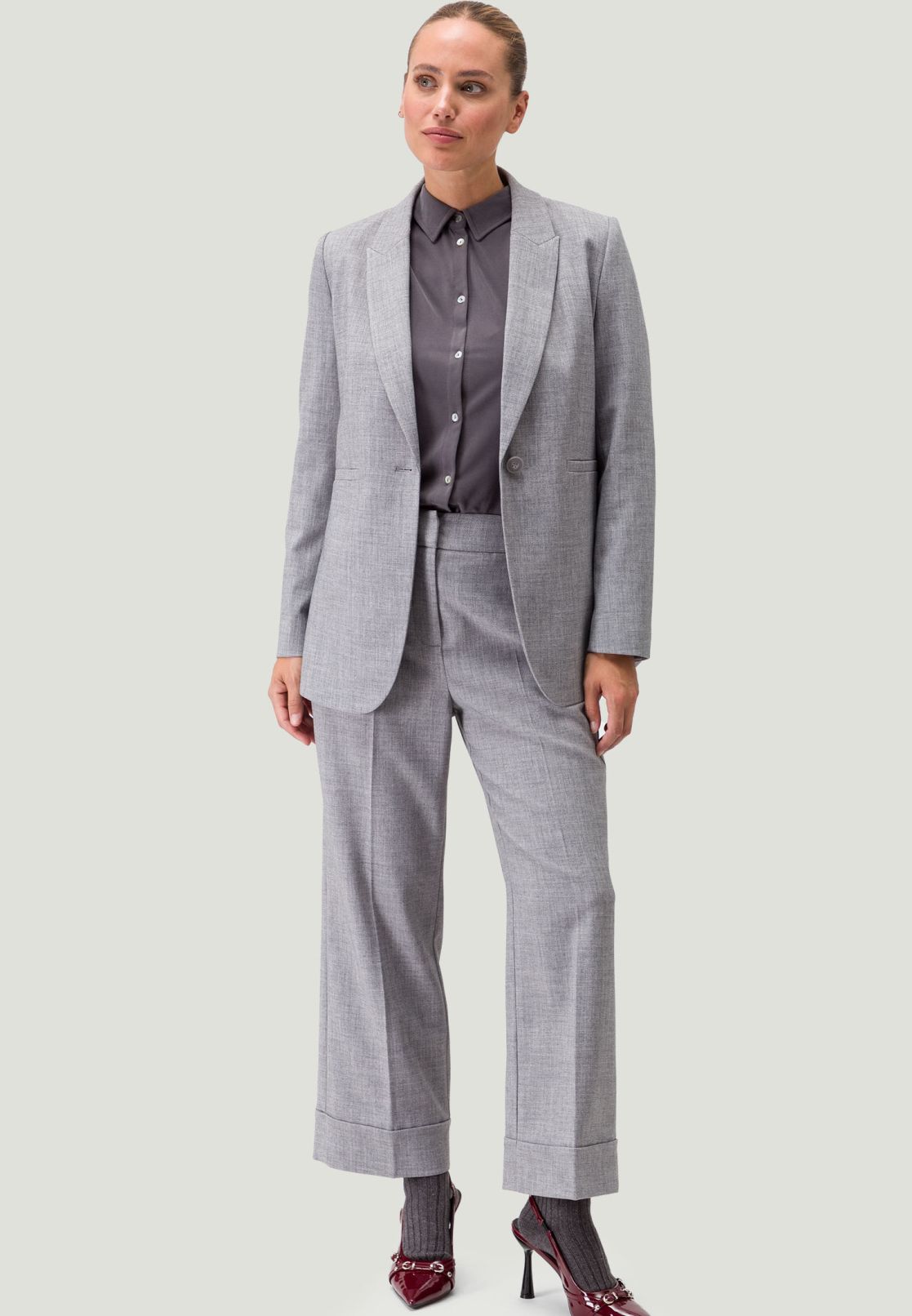Langarmshirt mit Knopfleiste