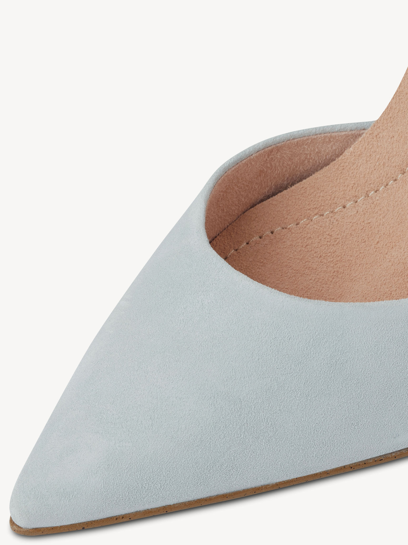 Sandale à talon en cuir - bleu