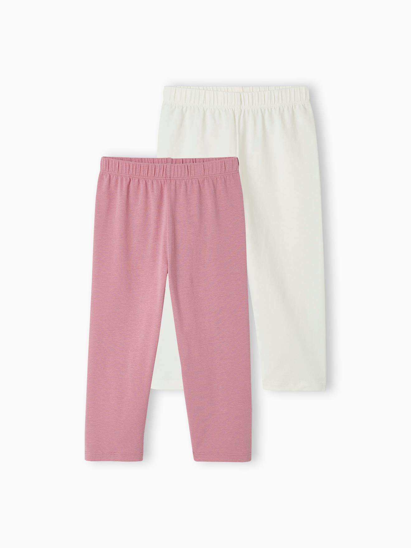 Lot de 2 leggings Basics fille mi-mollets mauve