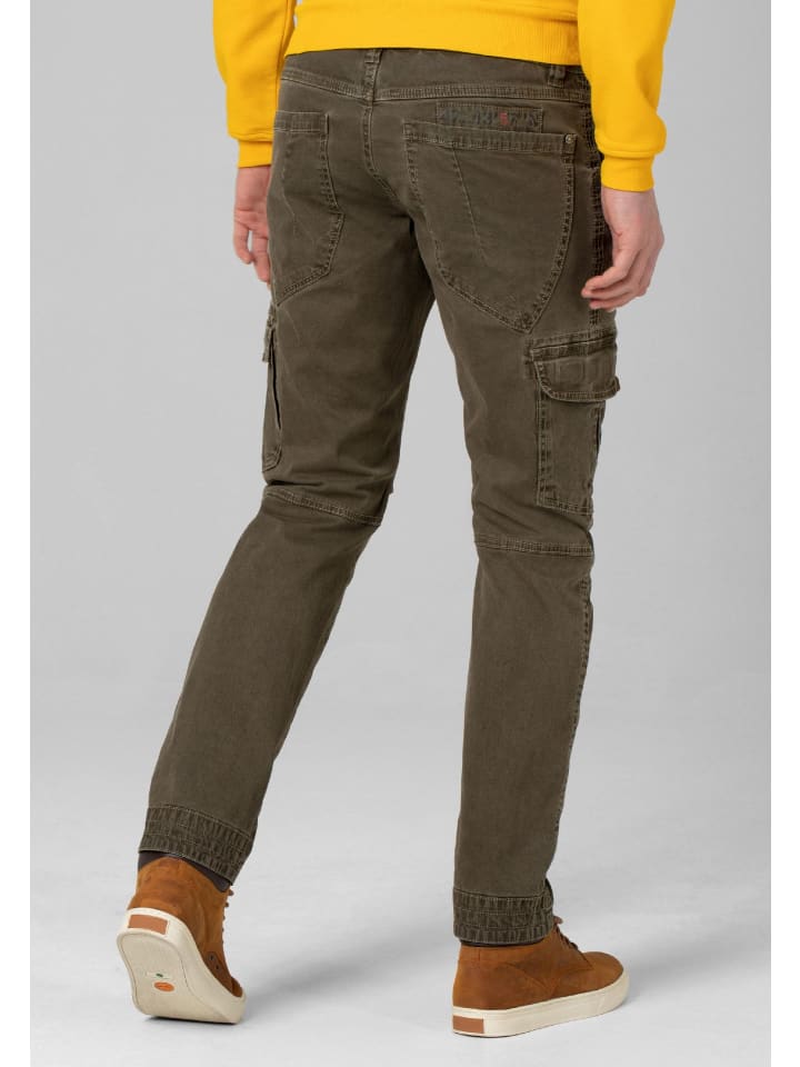 Timezone Hose Regular Fit mittlere Bundhöhe Slim Legs in Olive günstig kaufen