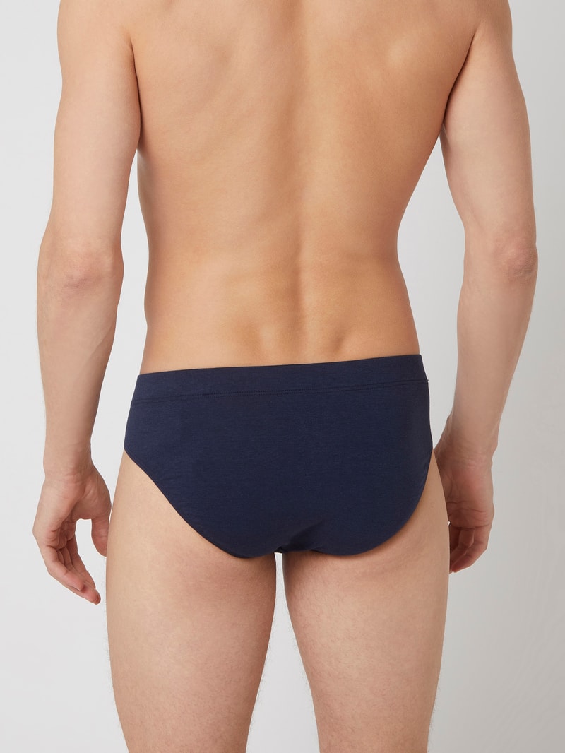 Slip mit Stretch-Anteil im 3er-Pack in marineblau