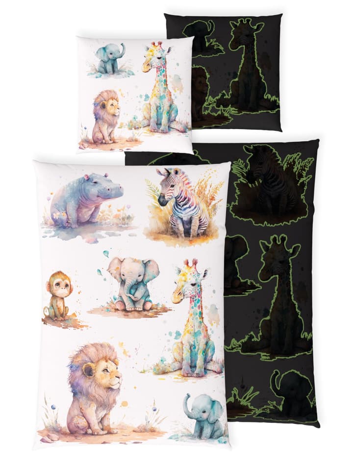 Carpe Sonno Kinderbettwäsche 135x200 Jungen Mädchen Tiere in Rosa günstig kaufen 135 x 200   80 x 80 cm