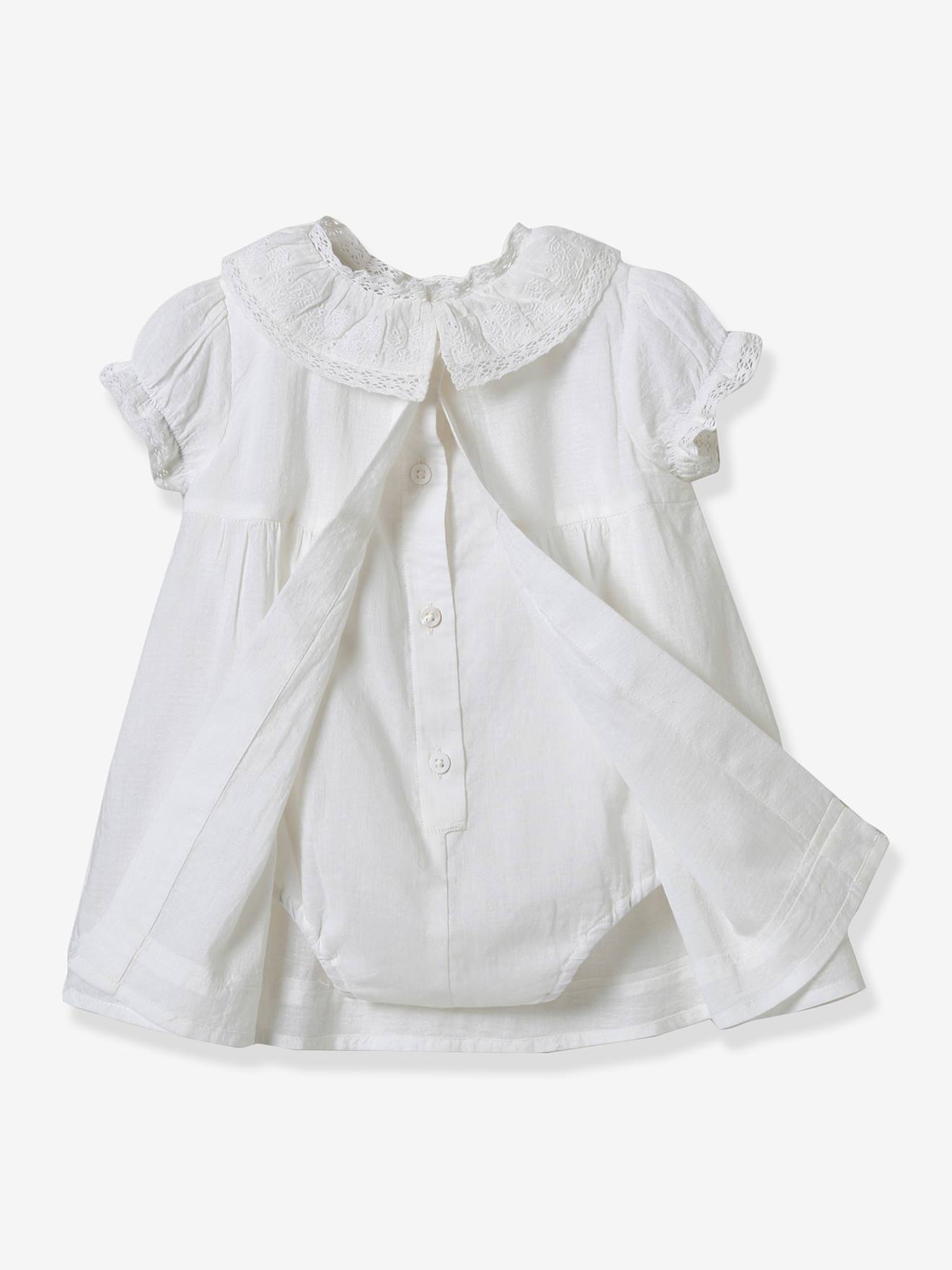Cyrillus Mädchen Baby Festkleid CYRILLUS - weiß