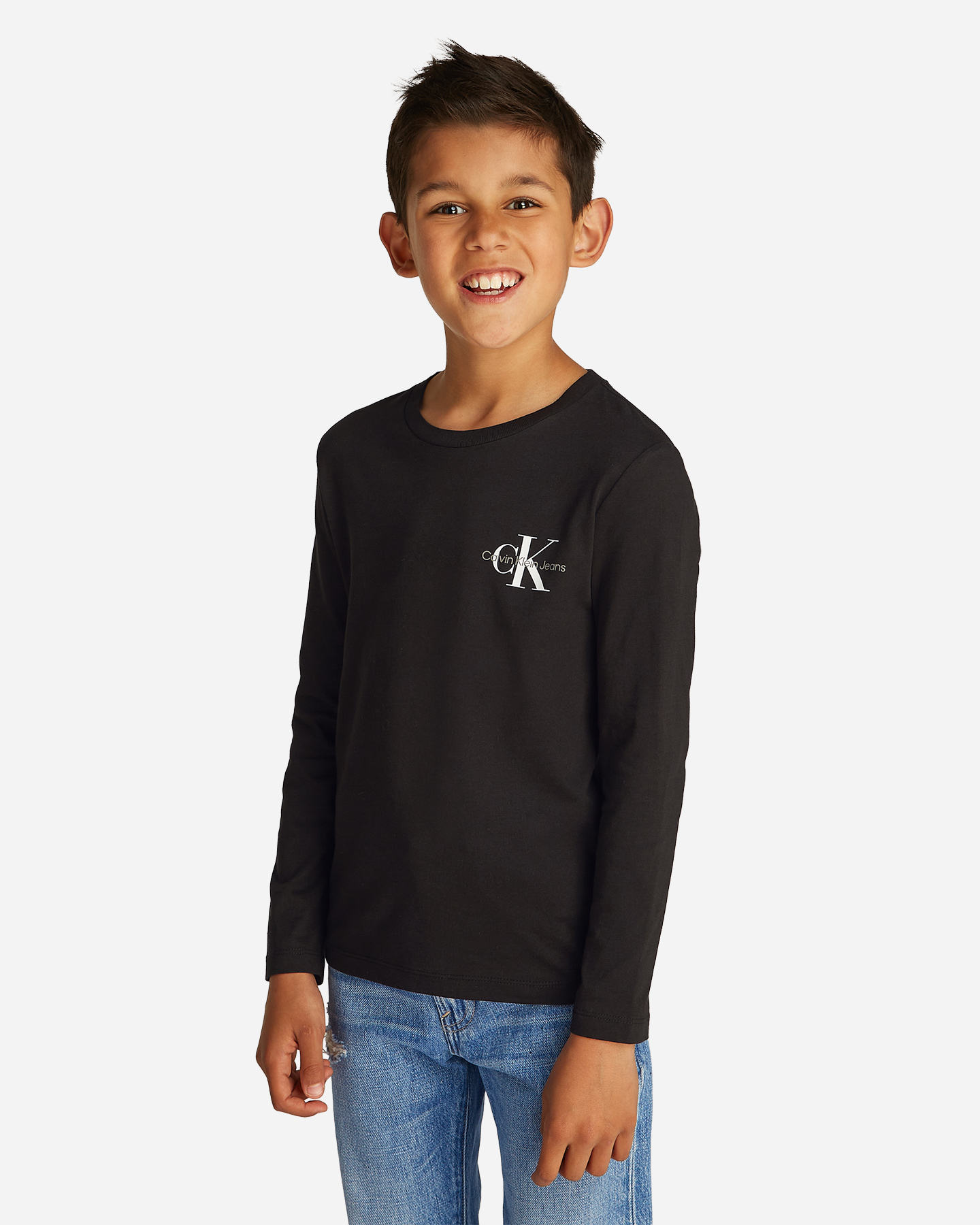 Tricou Calvin Klein Jeans Chest Monologo Jr IU0IU00677-BEH