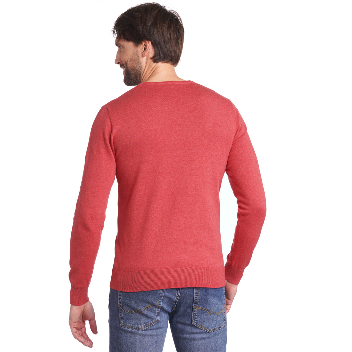 Herren Feinstrickpullover mit V-Ausschnitt