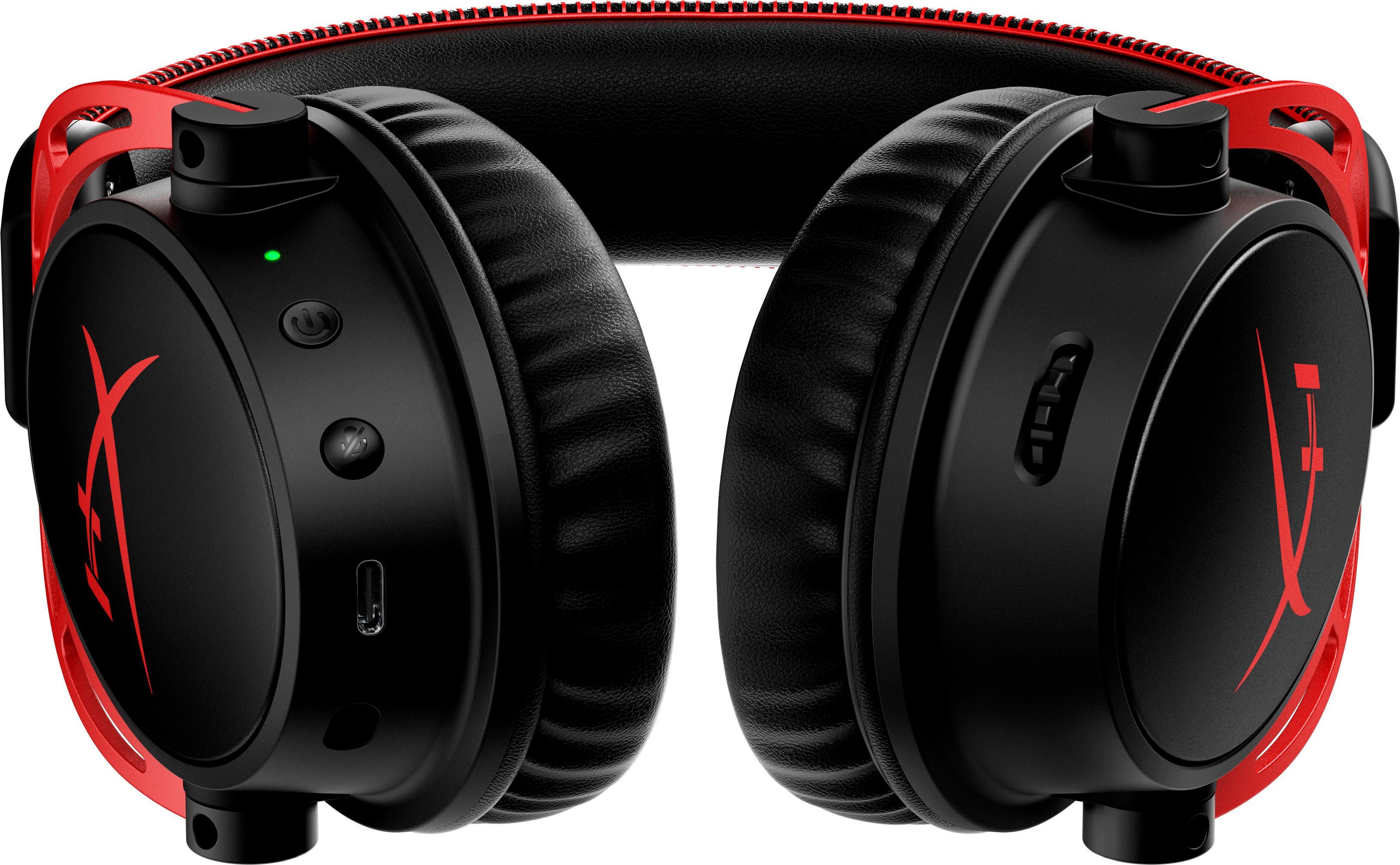 HyperX Cloud Alpha Wireless Gaming-Headset (LED Ladestandsanzeige, Mikrofon abnehmbar, Rauschunterdrückung)