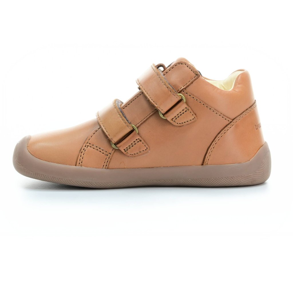 Bundgaard The Walk Velcro TEX Cognac braune Mid Cut Barfußschuhe