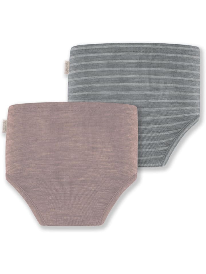 Normani Outdoor Sports 2er Pack Baby Merino Windelhose Tokoroa in Grau/Rosa günstig kaufen