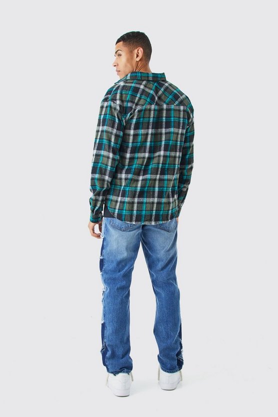Kariertes Flannel-Overshirt