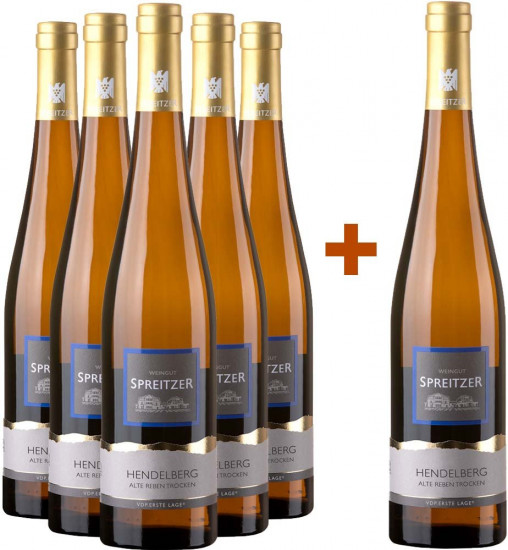 5+1 Paket 2021 Riesling Hallengartener Hendelberg trocken - Weingut Spreitzer