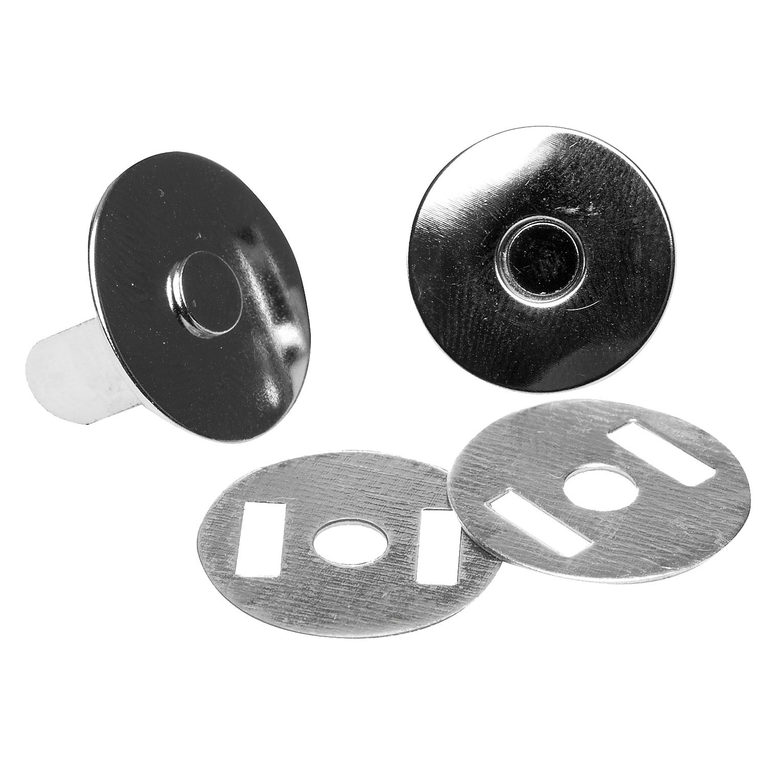 buttinette Magnet-Verschlüsse, Größe: 19 mm Ø, zum Aufstecken, Inhalt: 2 Stück
