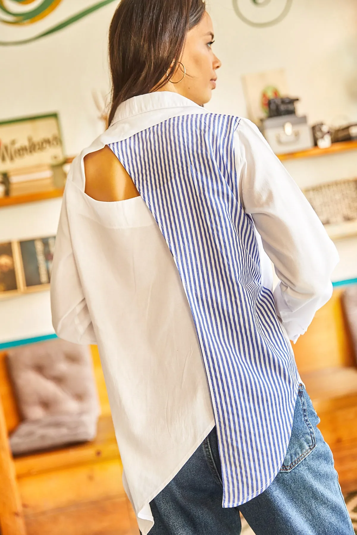 Olalook  Hemd - Blau - Oversized