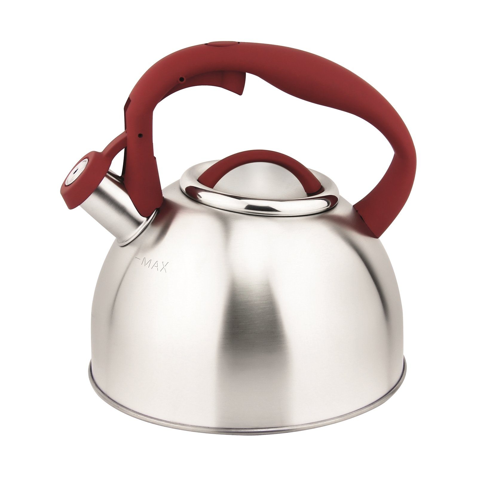 Michelino Wasserkessel Flötenkessel 2,5 Liter, Edelstahl, Teekessel Pfeifkessel