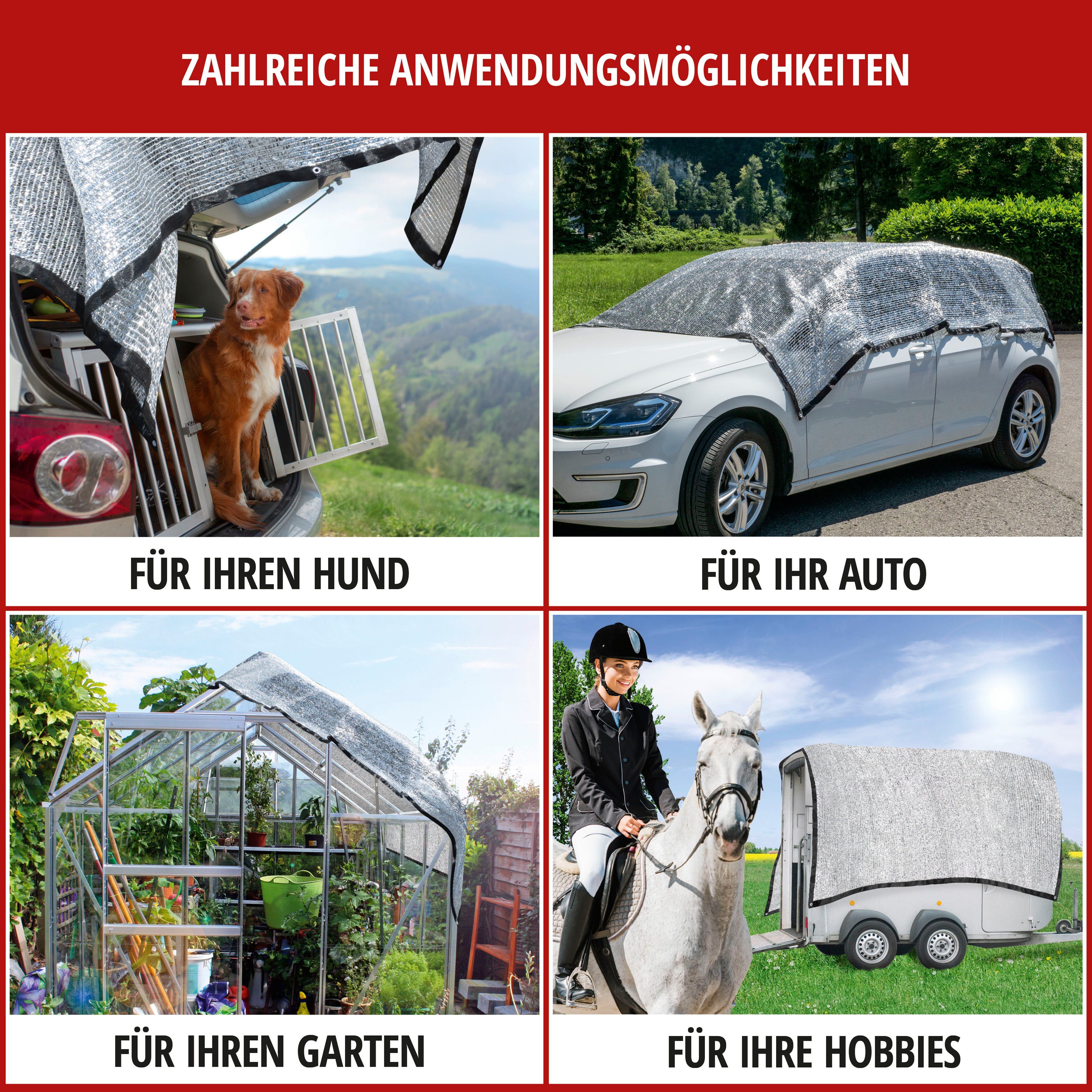 WALSER Autosonnenschutz Netz Stay Cool, 600 x 400 cm, 4 x 6 Meter