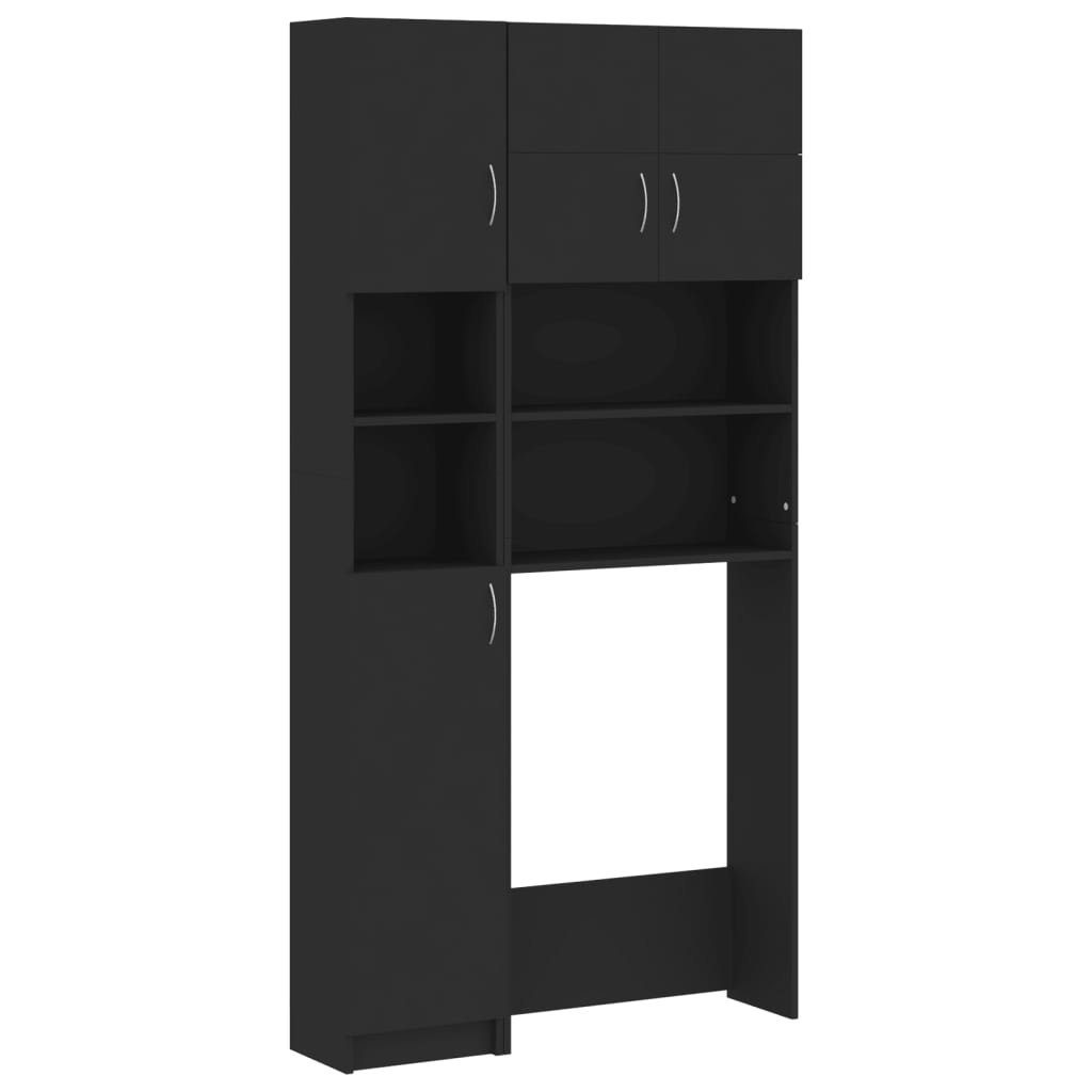 vidaXL Waschmaschinenumbauschrank Waschmaschinenschrank-Set Weiß 96 x 25,5 x 190 cm Holzwerkstoff