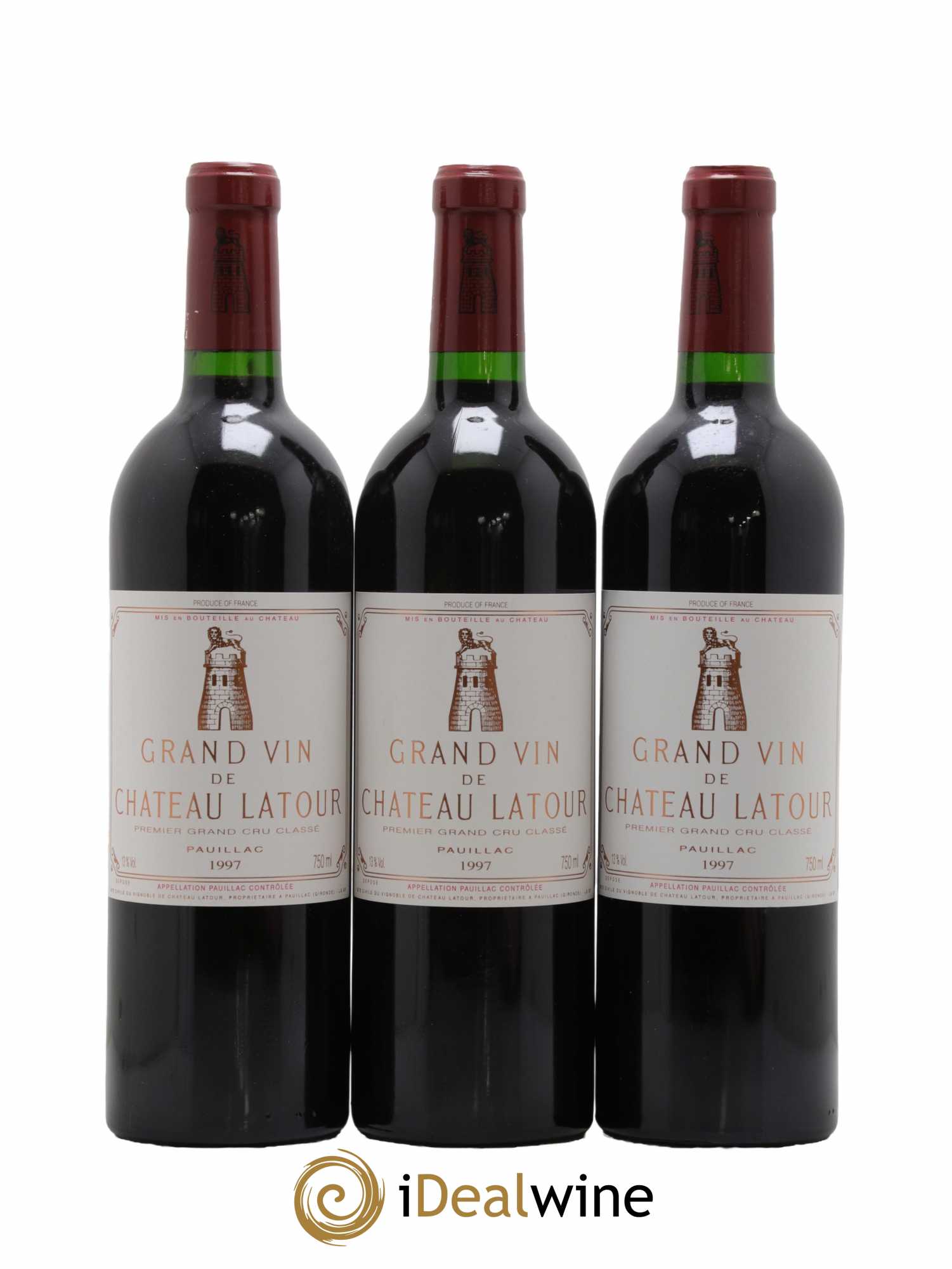 Château Latour 1er Grand Cru Classé  1997 - Lot de 3 Bouteilles