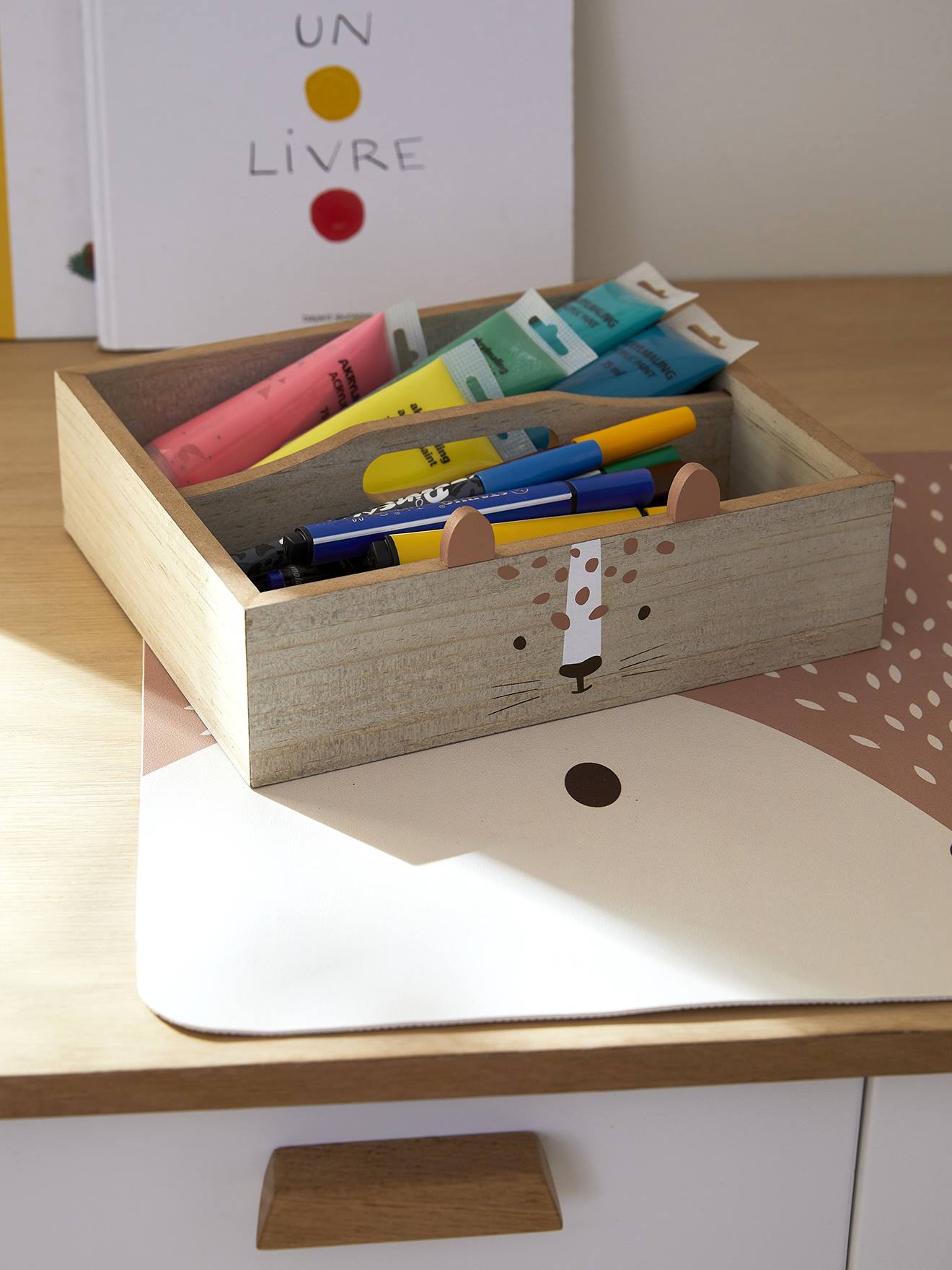 Rangement à crayons/feutres en bois Tigre bois