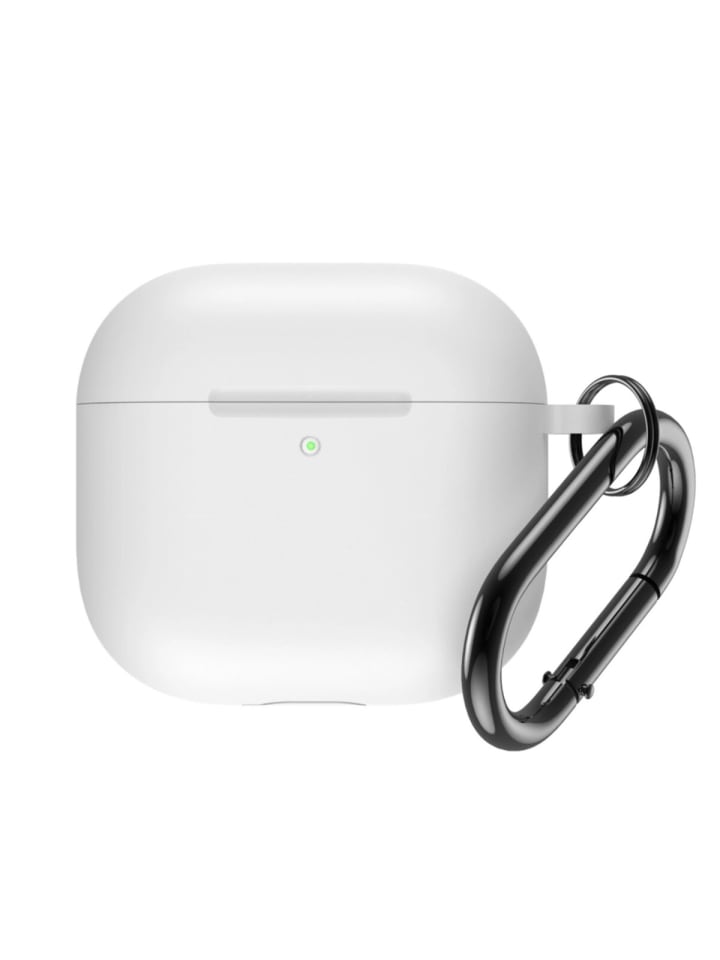 COFI 1453 Silikonhülle kompatibelAirpods 4Karabinerhaken Blau in Weiß günstig kaufen onesize