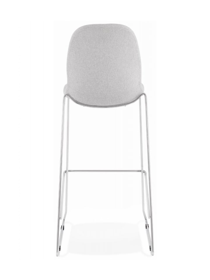 KADIMA DESIGN Barhocker aus Metall und Stoff | Sitzhocker mit Polsterung in Grau-Silber günstig kaufen onesize