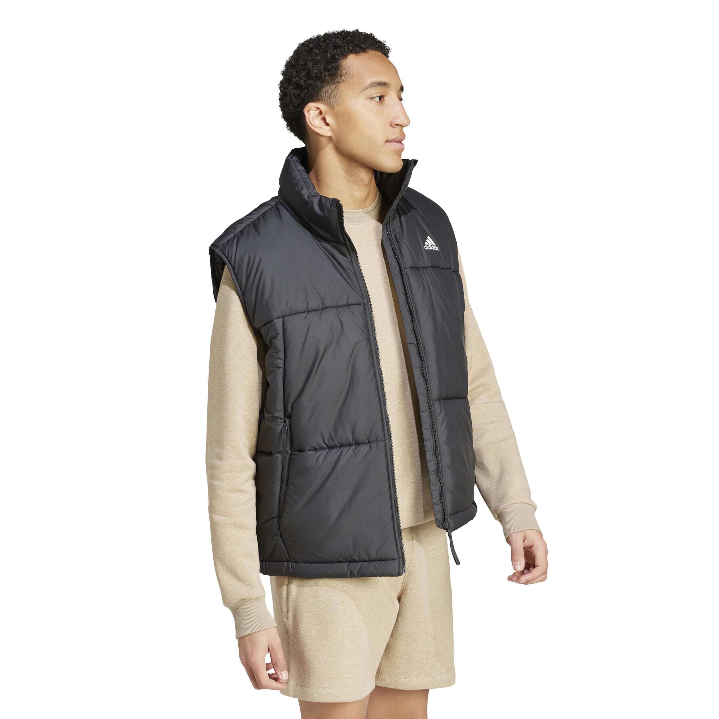 3 Stripes Puffy Weste Herren - Schwarz