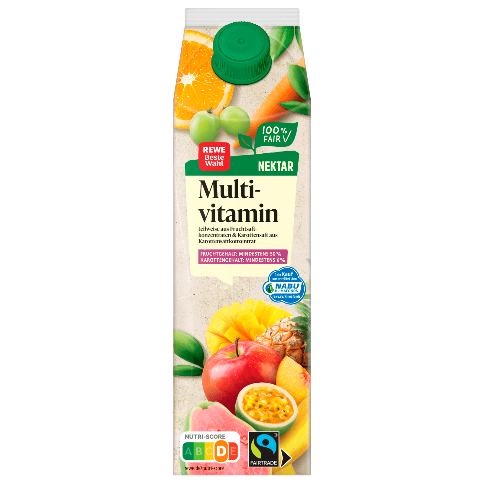 REWE Beste Wahl Fairtrade Multivitamin Nektar 1l