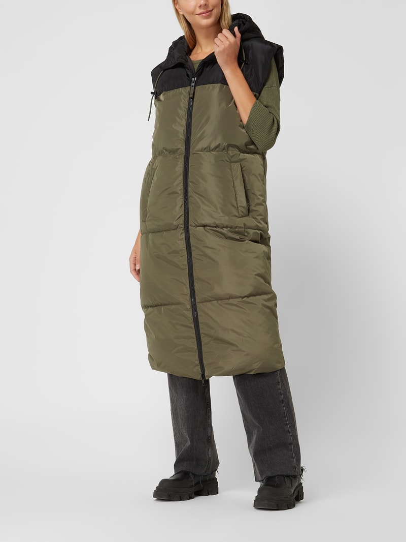 Steppweste mit Kapuze Modell 'Naja' in khaki