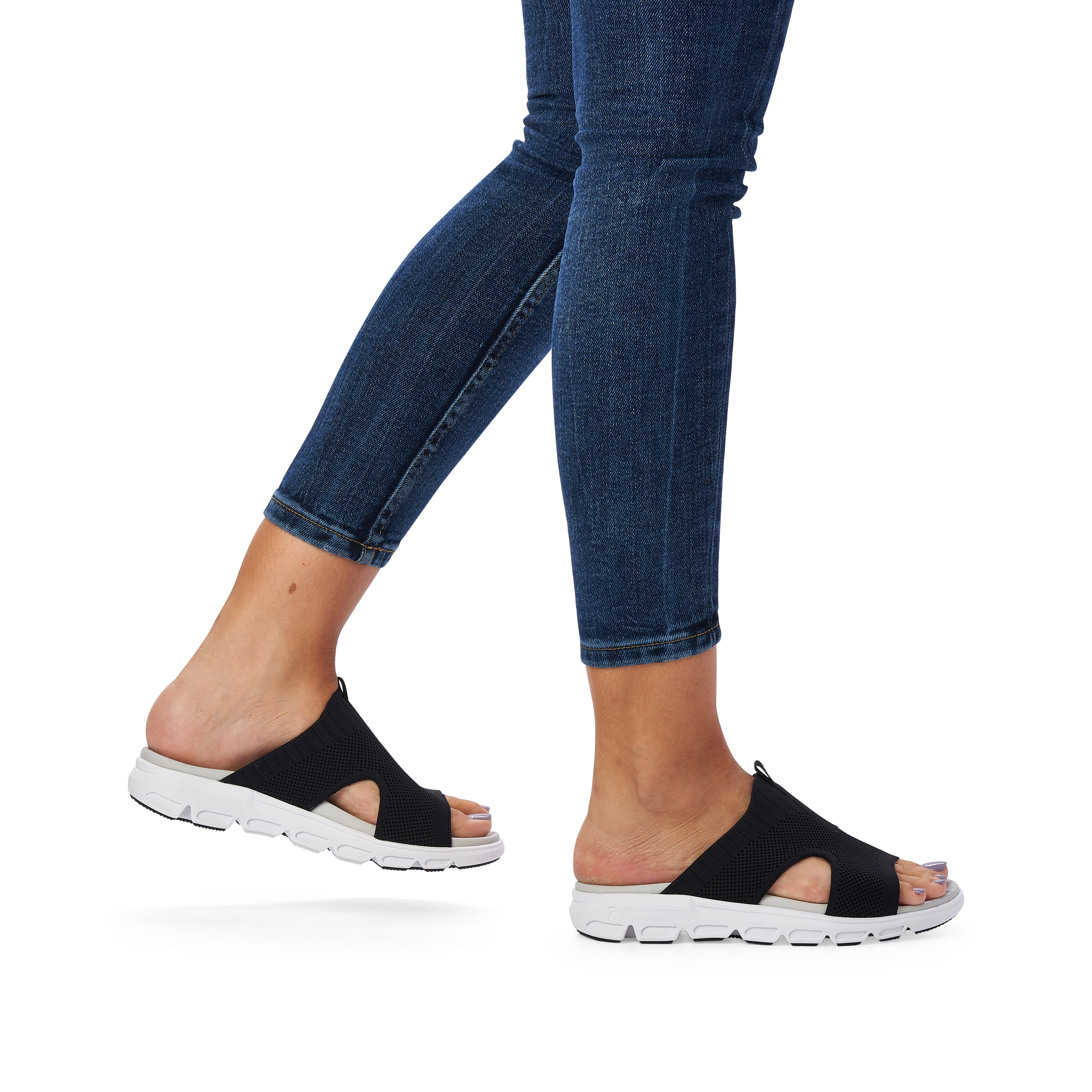 Rieker Damen Pantoletten deep black