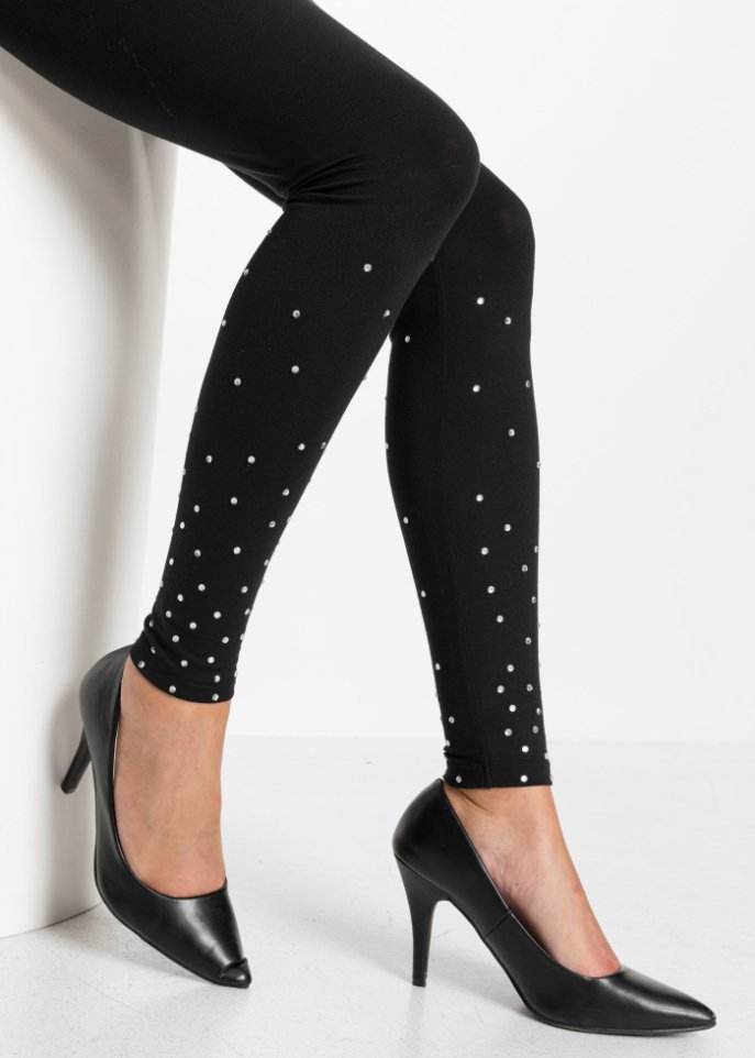 Leggings mit Glitzersteinchen
