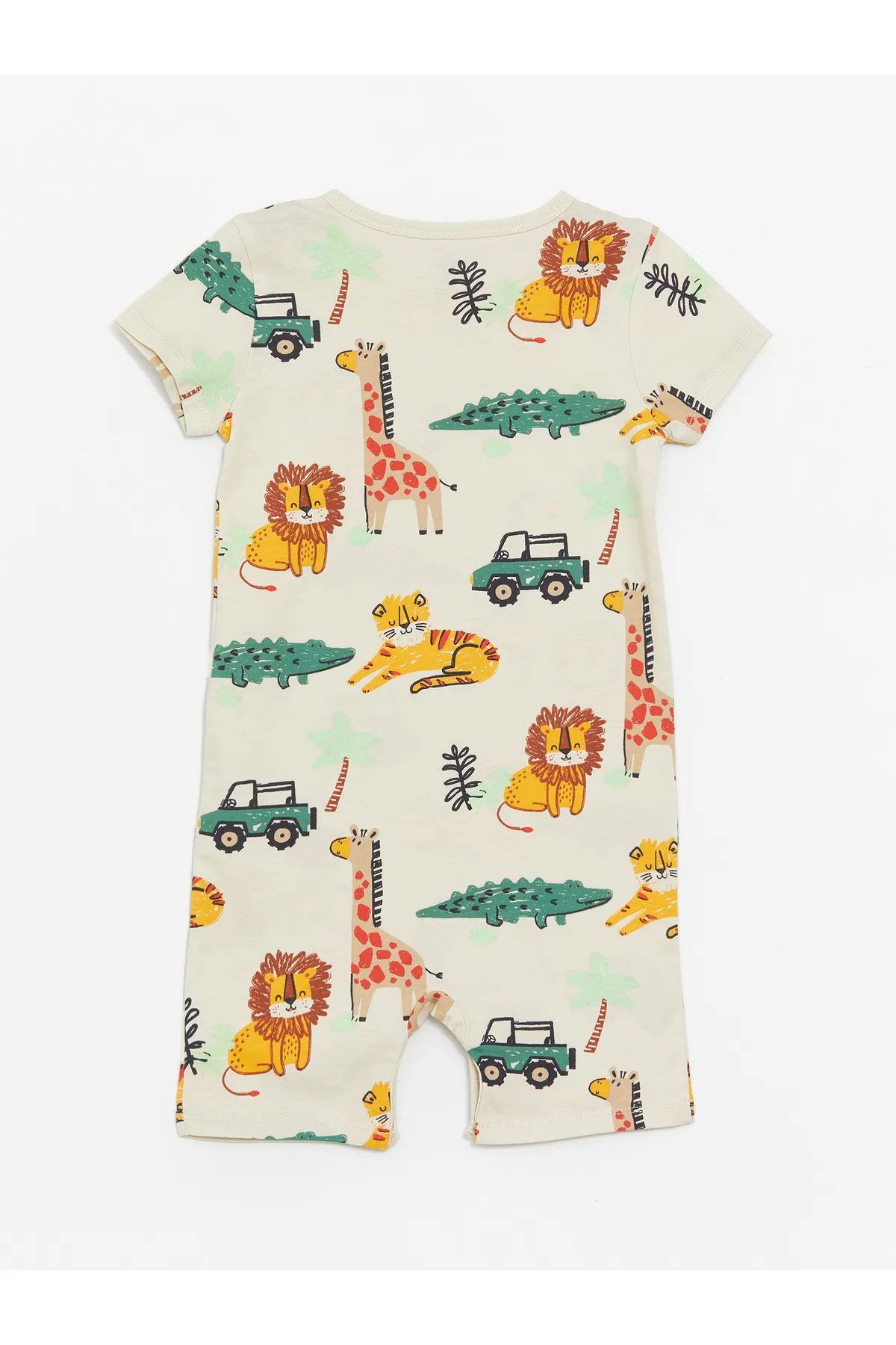 LC Waikiki  Bedruckter Baby-Jungen-Jumpsuit im 2er-Pack mit Rundhalsausschnitt