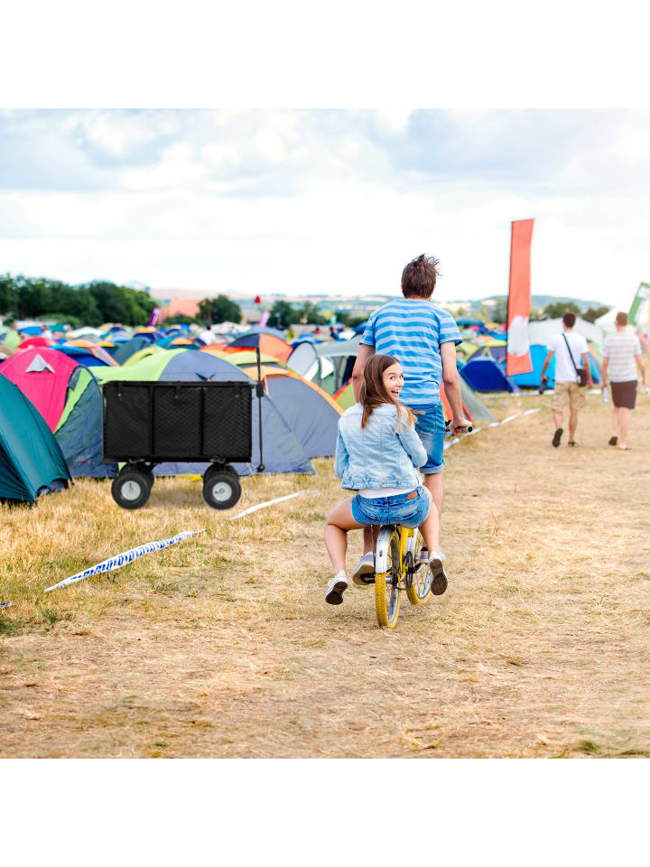 relaxdays Handwagen in Schwarz günstig kaufen onesize
