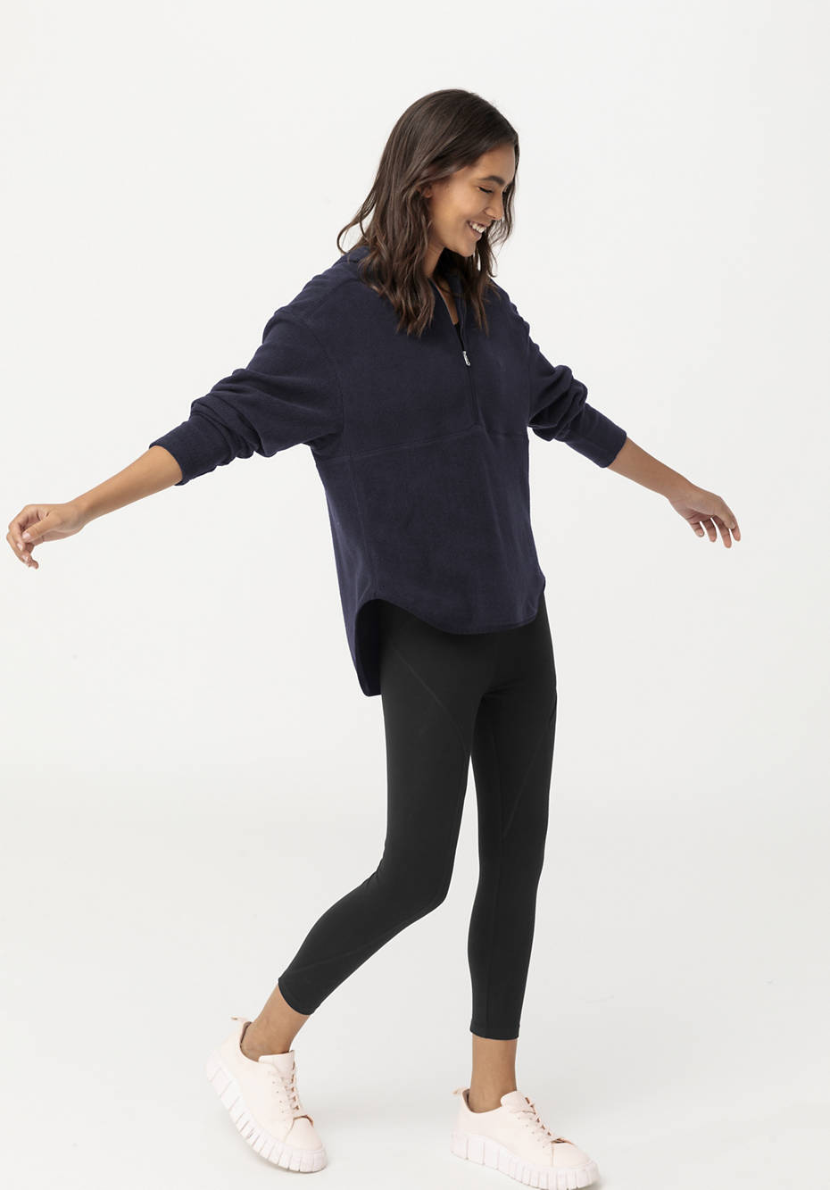 Fleece-Hoodie aus reiner Bio-Baumwolle