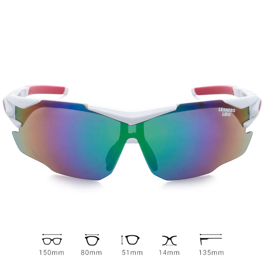 LEANDRO LIDO Challenger One Sport Sonnenbrille weiß/bunt