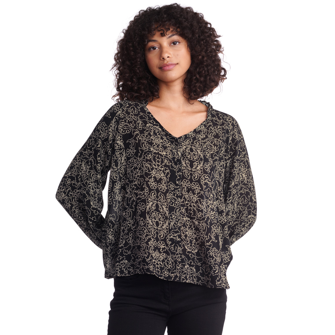 Damen Bluse mit floralem Print