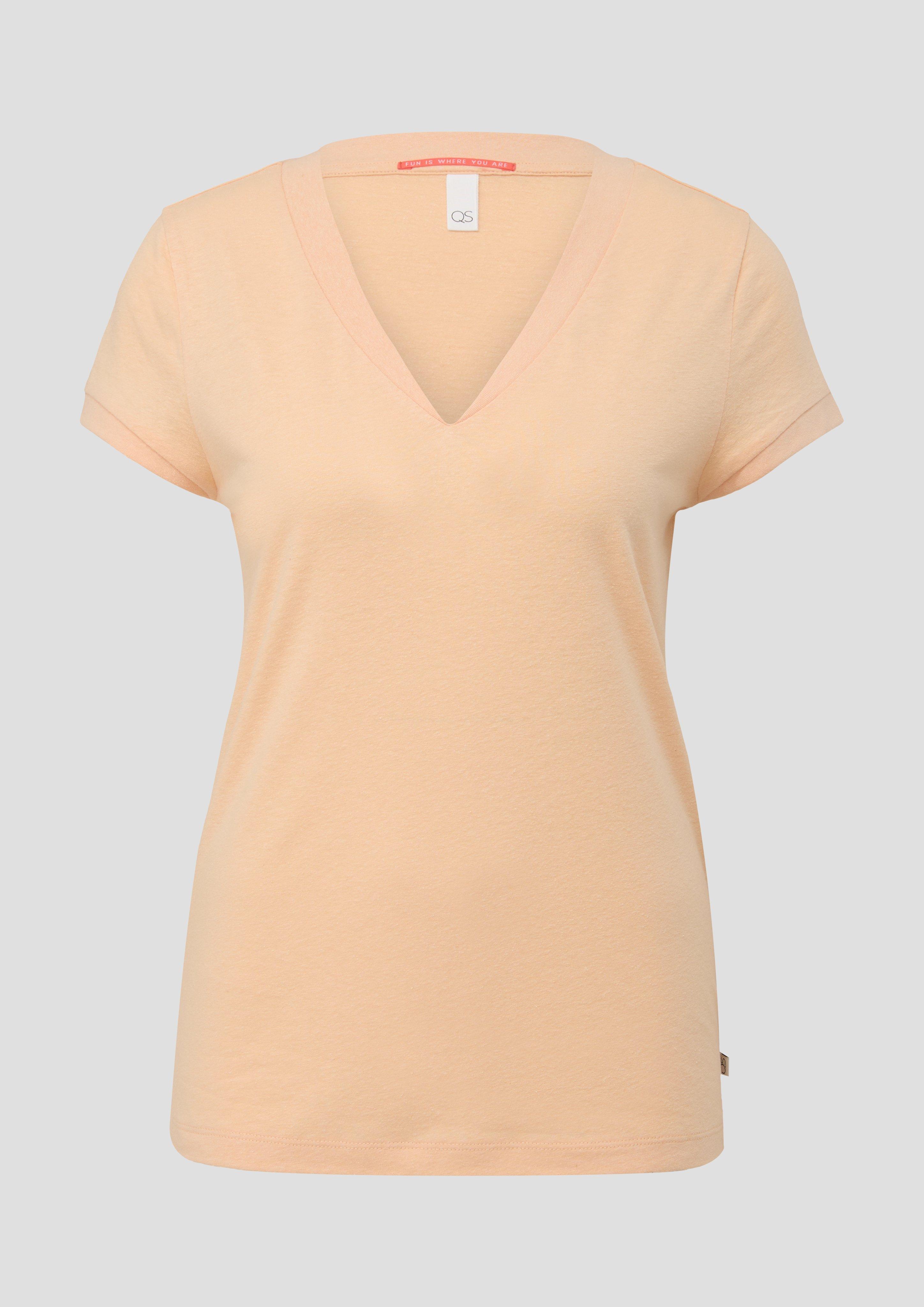 T-Shirt mit V-Ausschnitt  2144034-2101