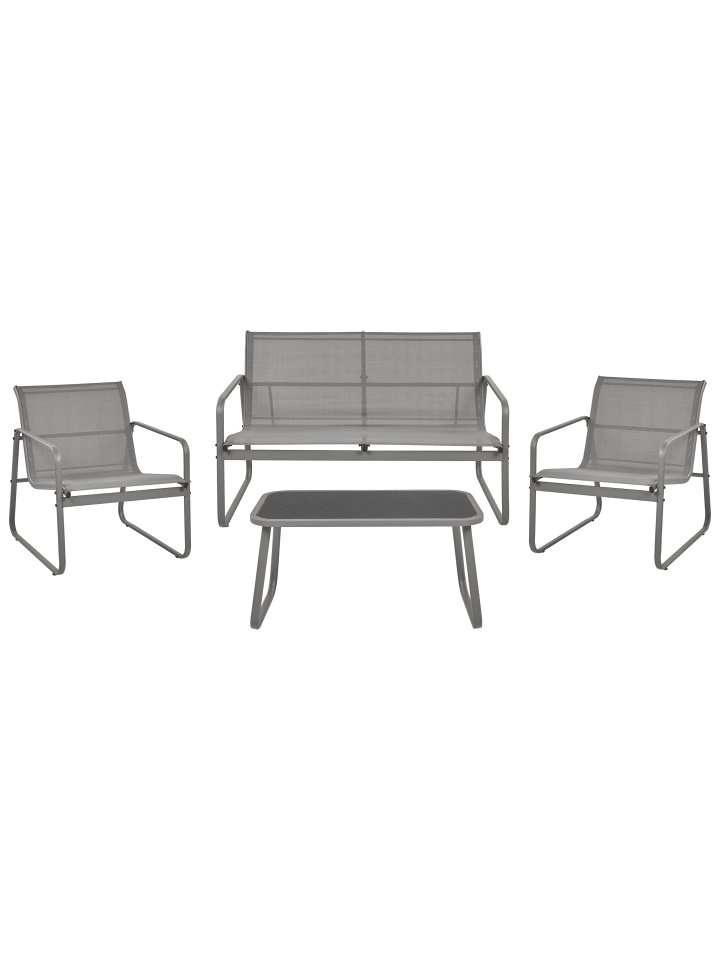 Beliani 4-tlg Lounge Set BARREA in Grau günstig kaufen onesize