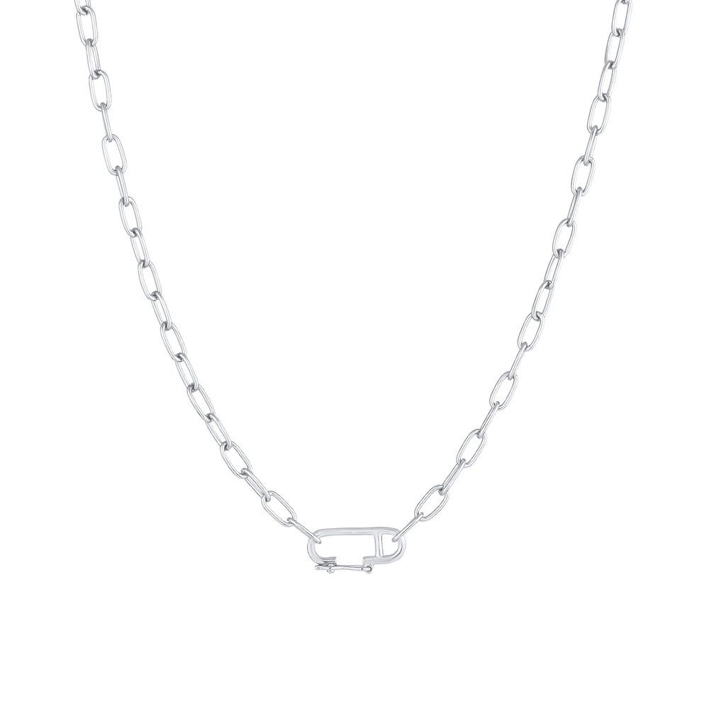 Elli Elli Collier Chaîne à maillons pour dames ajustable en argent sterling 925 plaqué Bijoux