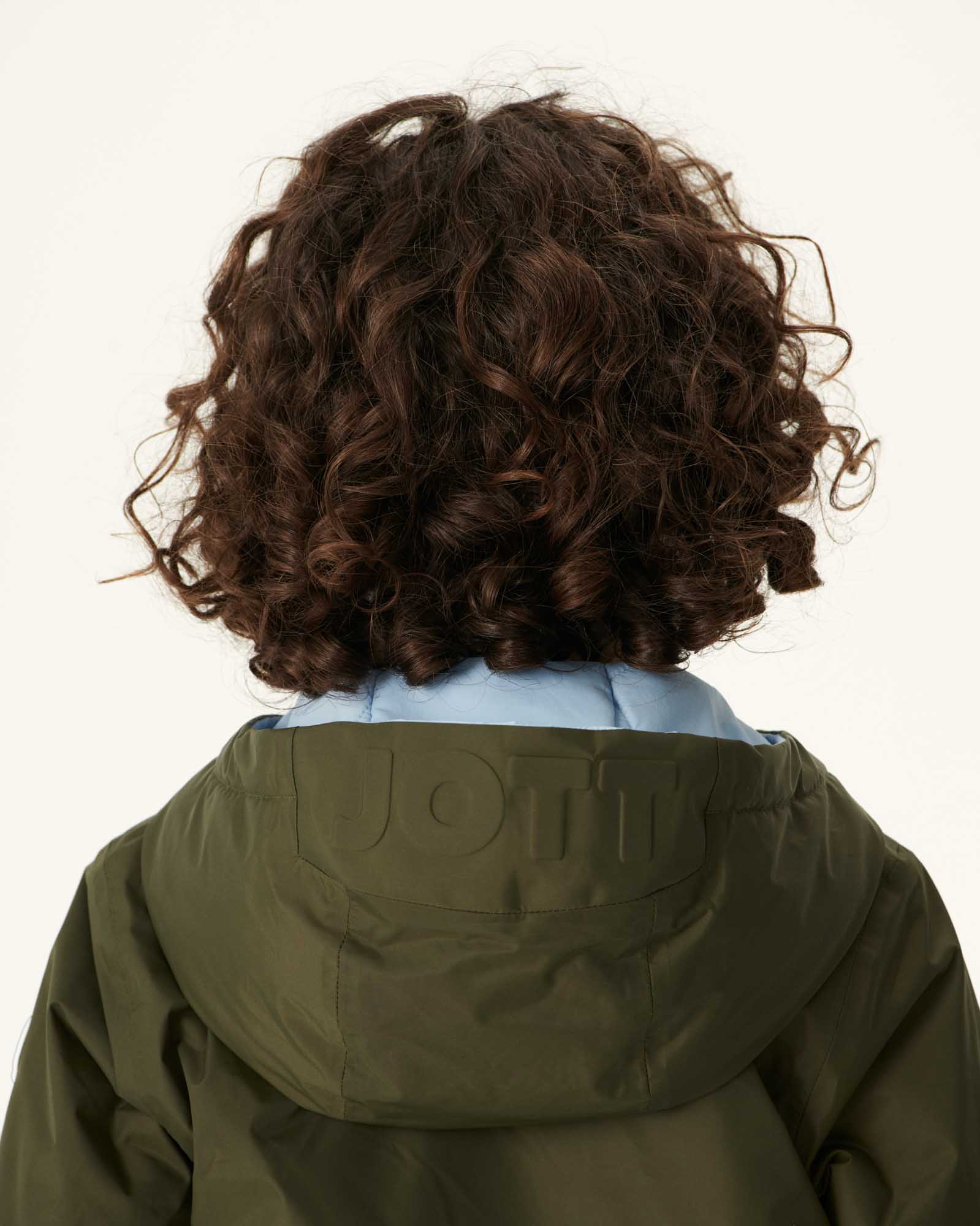 Doudoune Ultralight réversible à capuche Army/Bleu clair enfant Rosso