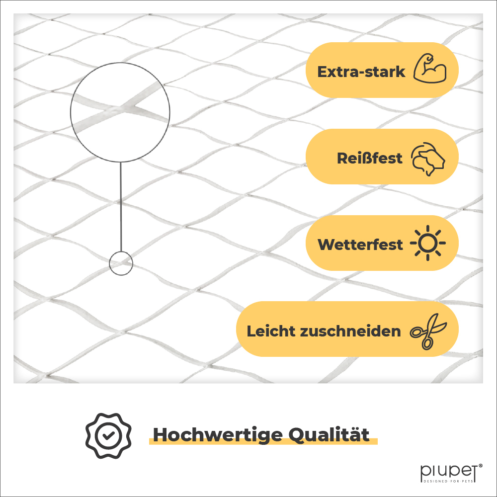 PIUPET Schutznetze PIUPET Katzennetz transparent