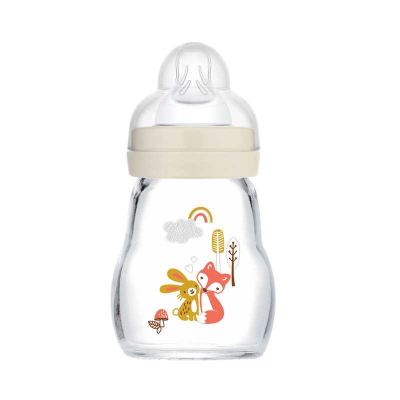 Biberon en verre 170 ml beige MAM