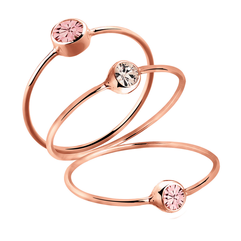 Elli Elli Bague Femme Motif de Fiançailles Élégant avec Cristaux en Argent Sterling 92 Bague