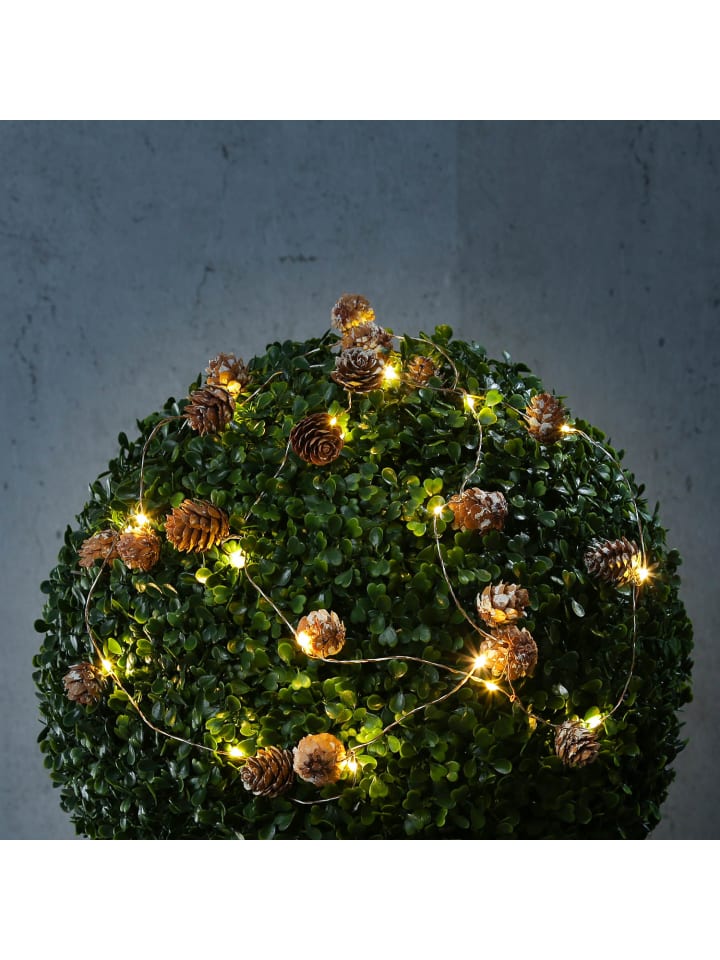 MARELIDA LED Lichterkette Tannenzapfen 20 LED Timer Deko Girlande L: 1,9m in braun günstig kaufen onesize